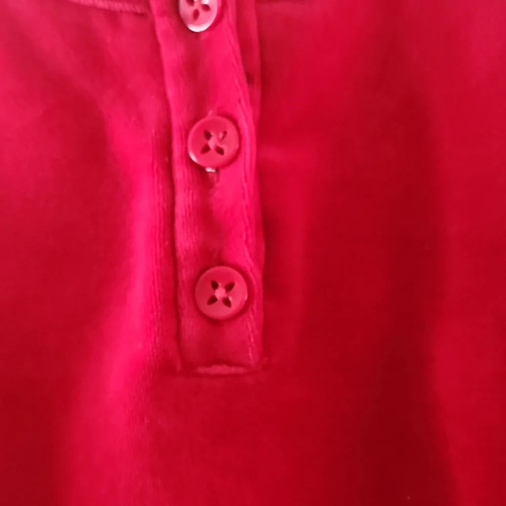 Hanna Andersson Red Dress Size 75 cm / 12-18 mos Drop Waist Long Sleeves Bow